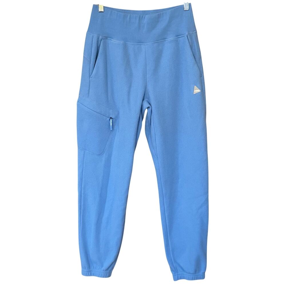 HOKA Blue Fleece Joggers Cargo Pockets Size M